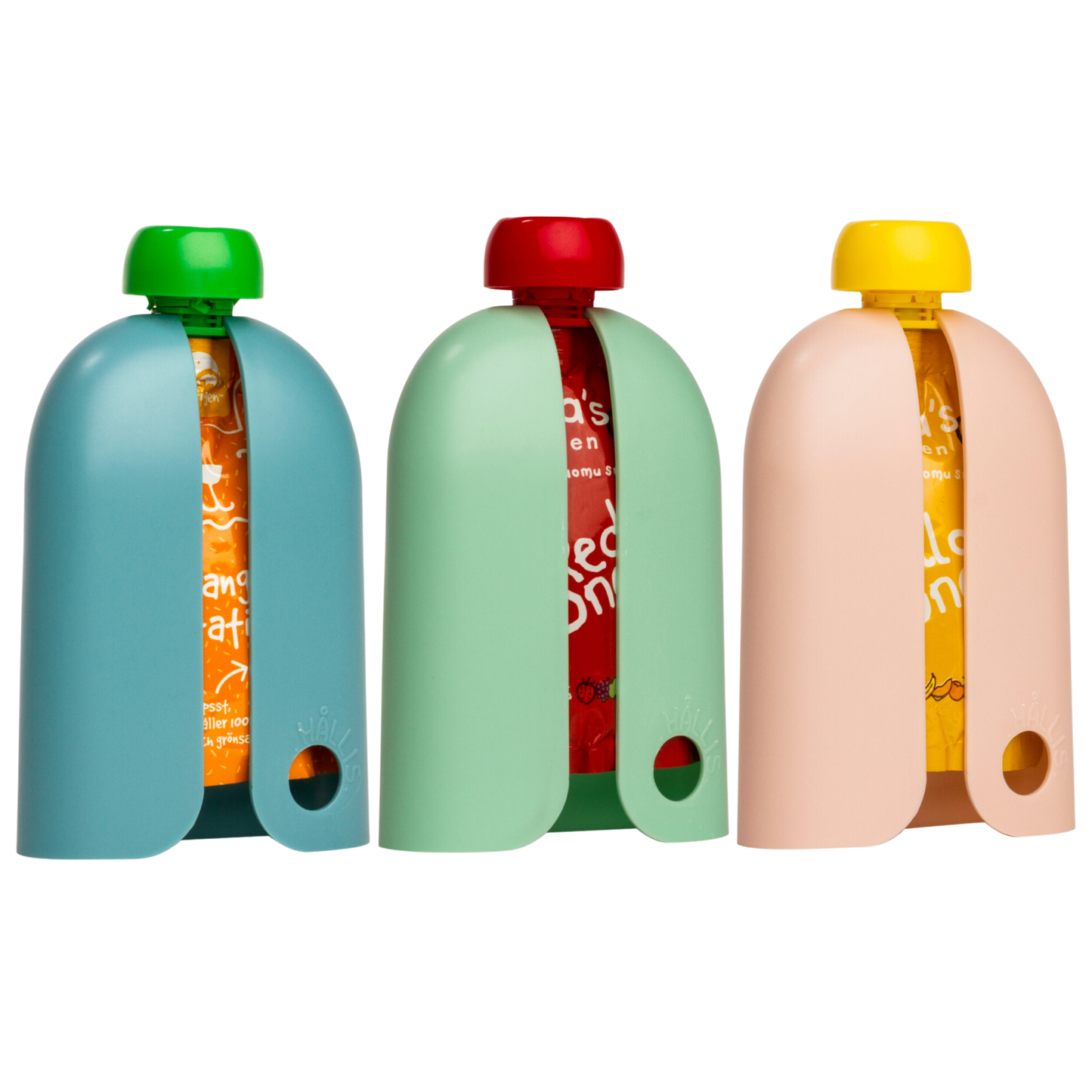 Kindertrekk™ The Swedish Squeeze Pouch Holder - 3pack | The Baby Product You Didn't Know You were Missing | Enjoy a Snack on The Go | No More Messy Clean-ups | Fits Most Squeeze Pouches | Age 9month+