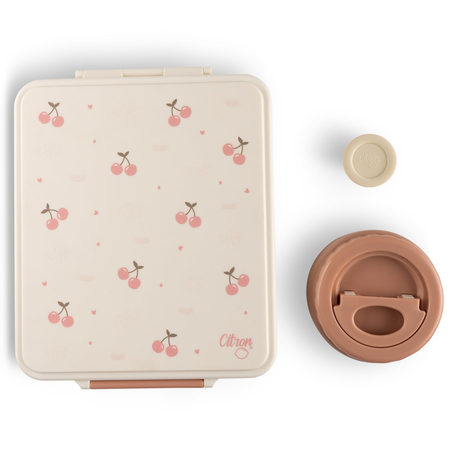 Grand Lunch Box combo - 4 Compartments + Food Jar + Sauce Jar - Unicorn Blush Pink